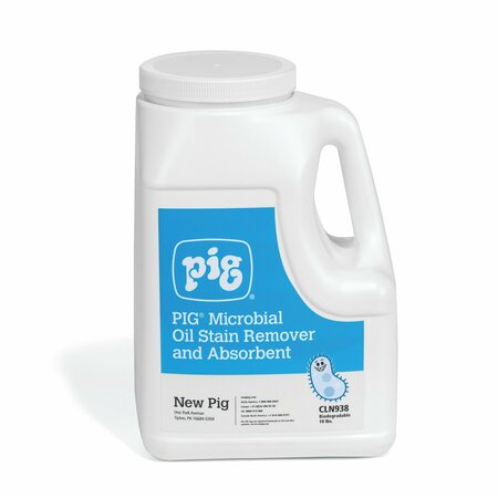 PIG Microbial Oil Stain Remover and Absorbent, Remediator, 10 lb. Container CLN938